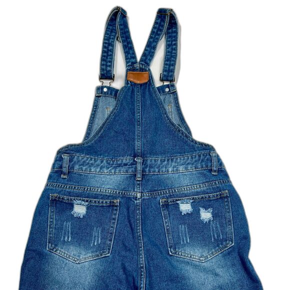 Women's Adjustable Strap Ripped Denim Overalls Size XS (0-2) - Picture 5 of 6